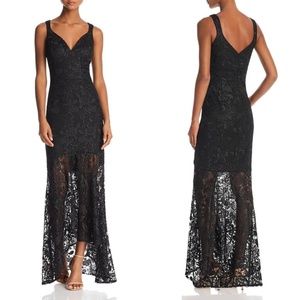 NICOLE MILLER LACE SHEER HEM GOWN 🆕